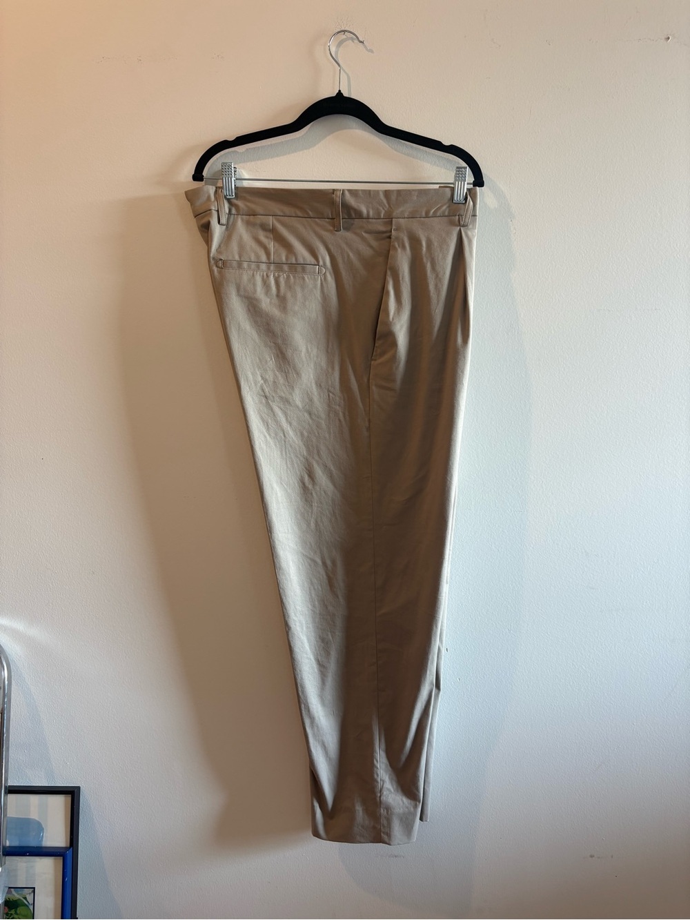 Massimo Dutti Slim Straight Chinos in Beige